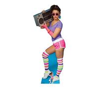 Star Cutouts Ltd SC1023 80's Neon Boombox Girl, Cartone, Multicolore, 177 x 73 x 177 cm
