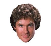 STAR CUTOUTS Ltd SM351 Michael Knight Knightrider David Hasselhoff - Maschera per il viso in cartone, multicolore, per Halloween, taglia normale