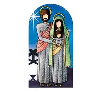 STAR CUTOUTS Sagoma in Cartone per Adulti con Sacra Famiglia, Decorazione Natalizia, 174 x 93 x 174 cm, Multicolore, Regular