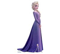 STAR CUTOUTS SC1533 Ltd - Sagoma in cartone a grandezza naturale, perfetta per fan di Frozen, feste ed eventi, altezza 181 cm, larghezza 93 cm, tinta unita, viola Elsa, regular