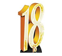 STAR CUTOUTS SC1692 Numero 18 Grande Ritaglio in Cartone, Oro Grande Numero 18, Festa di Compleanno, Oro 18, XL