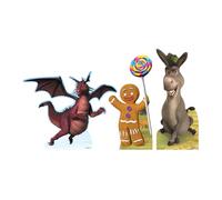 Star Cutouts SC4740 Shrek Shelf Top Pack - Gingy, Donkey & Dragon sagome in cartone da 28 cm | Decorazioni ufficiali DreamWorks per feste e stanze
