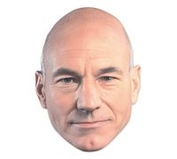 Star Cutouts SM515 - Maschera da capitano Picard (Patrick Stewart) Star Trek, con linguette ed elastico, ideale per feste e cosplay