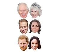 Star Cutouts SMP452 Royal Connections - Confezione da sei maschere della famiglia reale britannica