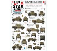 Star Decals 1/72 Idf (Presto) Marcatori Parte 1 - Blindato Auto & Altro Afv