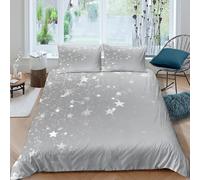 star decorationscopripiumino morbida microfibra Set di 3 Pezzi stampa 3D con cerniera winter festive style Set Di Copripiumino con federa soffice morbida for adolescenti Super king（260x220cm）