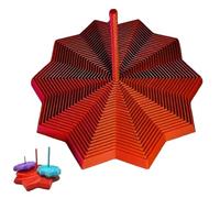 Star di Fidget sensoriale espanso in 3D, estasi frattale espandibile con manico, design a spirale vorticoso a nido d'ape, per adulti, perfetti, vacanze, Halloween (BIG,Red)