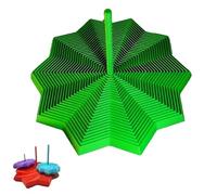 Star di Fidget sensoriale espanso in 3D, estasi frattale espandibile con manico, design a spirale vorticoso a nido d'ape, per adulti, perfetti, vacanze, Halloween (MEDIUM,Green)