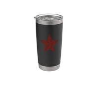Star Distressed Grunge Retro Vintage Graphic Bicchiere termico in acciaio inox doppia parete