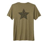 Star Distressed Retro Vintage Grunge Green Graphic Maglietta Premium