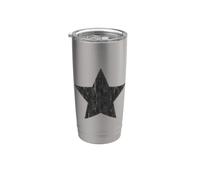Star Distressed Retro Vintage Grunge Red Graphic Bicchiere termico in acciaio inox doppia parete