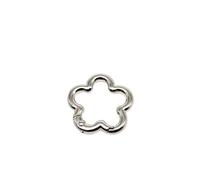 Star Duck Shape Type Spring Ring Openable Leather Bag Strap Buckle Connect Keyring Pendant Snap Clasp Clip 5pcs (tipo B argento)