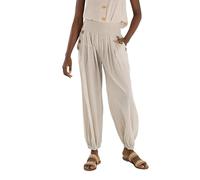 STAR FASHION Hareem, pantaloni da donna con 3 bottoni, con tasca e dettaglio harem, pantaloni harem da donna con elastico in vita alla caviglia, in cotone, pantaloni da jogging, taglia unica 42-48,