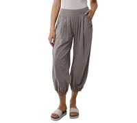 STAR FASHION Hareem, pantaloni da donna con 3 bottoni, con tasca e dettaglio harem, pantaloni harem da donna con elastico in vita alla caviglia, in cotone, pantaloni da jogging, taglia unica 42-48,