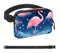 Star Flamingo-785 Marsupio da uomo e donna, marsupio con tracolla regolabile, borsa a tracolla alla moda per viaggi all'aperto, corsa, escursionismo, multicolore, 4 x 23 x 15 cm, Multicolore,