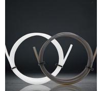 Star Geometry - Condotto in PTFE per stampanti 3D, migliora l'efficienza del flusso e riduce la resistenza sul filamento da 1,75 mm durante la stampa continua (2 grigi)