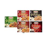 Star Gran Ragù, 5-Sorten-Probierset, Fertigsaucen mit 100% italienischem Fleisch, 10 Packungen à 180 g, + Italy Shop Service Schlüsselanhänger