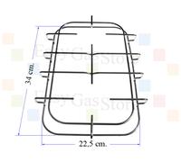 Star Griglia Cromata a 2 Fuochi per Cucina a Gas Vecchio Tipo 34 X 22,5 cm.