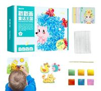 Star Helio Fabric Art Frenzy, Poke Art Kits for Kids, Fabric Art Frenzy for Kids, Creative Puzzle Puncture Painting Arts Crafts Kit Enchanted Fabric Art Set (Fairy tale kingdom)
