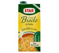 STAR Il Mio Brodo di Pollo, 1L, brodo liquido pronto, 100% naturale, senza conservanti, senza glutine e senza glutammato aggiunto, ottimo per risotto e zuppe.
