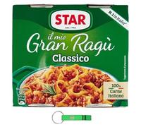 STAR Il Mio Gran Ragù Classico - 16× Confezione doppia (2 × 180g) salsa di carne pronta da servire, 100% carne italiana, gusto autentico,+ Portachiavi gratuito Beni Culinari