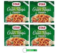 STAR Il Mio Gran Ragù Classico - 4× confezioni doppie (2 × 180g) salsa di carne pronta da servire, 100% carne italiana, gusto autentico,+ portachiavi gratuito Beni Culinari
