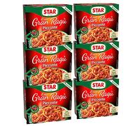 Star Il Mio Gran Ragù Piccante Sugo Pronto con Pomodoro Peperoncino e Carne Italiana Conserva Senza Glutine - 12 Lattine da 180g