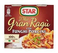 STAR Il Mio GranRagù con Funghi porcini, 2 x 180g, ragù tradizionale, 100% carne italiana controllata, con funghi porcini. Senza conservanti e senza glutine.