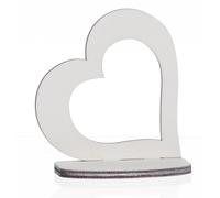 Star Import Italy Bomboniera Cuore con Base H 8 Cm Legno