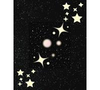 Star Journal: Yellow space notebook | Galaxy aesthetic | College ruled, 7.5 x 9.25, 120 pages, for adults, kids, teens and seniors
