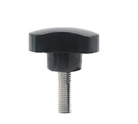Star Knob Grip M12 x 120 mm Maschio Filettatura Testa Triangolo Vite Manopole di serraggio Maniglia Vite di serraggio Nero