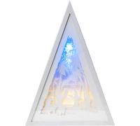 Star - Lampada decorativa in legno, colore: Bianco