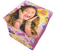 Star Licensing Disney Soy Luna Pouf Contenitore con Cuscino, Poliestere, Multicolore, 32X32X32 cm