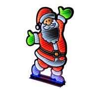 Star-Max LED Babbo Natale Infinity, decorazione natalizia per interni, illuminata su entrambi i lati, con funzione timer, cavo da 3 m e piedistallo, 444 LED SMD, altezza 60 cm