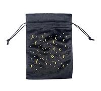 Star Moon Borsa in velluto da tavolo Tarocchi Borsa per carte da gioco Strega Divinazione Borsa di cristallo Gioielli Coulisse Pacchetto Dadi Perline
