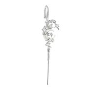 Star Moon Ear Hook - Asimmetrical Star Moon Earring | Pin in lega con pietre preziose | Gioielli celesti creativi d'argento | 3,15 pollici che penzola per le donne femminili | Accessorio di moda unico