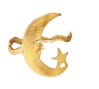 Star Moon Open Bracciale, Star and Moon Bangle Romantic Fashion Jewelry, regolabile Celestial Braccialetto, elegante Present Accessory for Celebrating Birthdays Anniversaries Valentine's Mother's Day