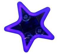Star Neon Window, Solar Car Lamp, Compact Ambient Light, Reliable Interior Suction Cup Fixture, Practical Truck Van Bus Taxi Road Trip Helper, Automotive Gear for Driveway, Parking, Travel, 12x8cm