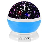 Star Night Light Proiettore LED Romantico per Bambini, Luce Notturna con Ricarica USB per Casa, Aula, Plastica Metallo 5,3 X 5,3 X,1 Pollici (Luce notturna colorata)