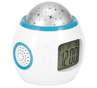 Star Night Light Proiettore, Sveglia musicale a LED, Display multifunzione della temperatura Sveglia Calendario Conto alla rovescia per bambini Decorazioni per la camera da letto