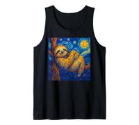 Star Night Lounge Sky Funny Animal Mosaico Bradipo addormentato Canotta