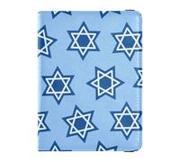 Star Of David Hanukkah, custodia protettiva in pelle per passaporto e tessere, con blocco RFID, ultra sottile, Stella Di David Hanukkah, 1 size