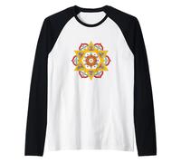 Star of David Mandala Anahata Chakra Spirituale Mistico Maglia con Maniche Raglan