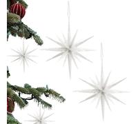 Star Ornaments For Christmas Tree, Holiday Decoration For School Apartment, 2 Pieces Glitter Christmas Tree Decoration, Retail Store Displays Classroom Home Living Room Bedroom Small Space