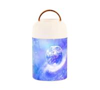 Star Outer Space Space Star Blue - Contenitore isolato sottovuoto in acciaio inox per cibo caldo con cucchiaio da uomo durante la notte, avena 17 once