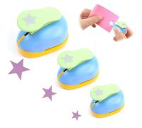 Star Paper Punch,children's Paper Punch Set,mini Hole Punch Shapes,Craft Puncher Paper Cutter for Crafting, Puncher for Valentine's Day Scrapbooking Greeting Card, DIY Albums, Gift Packaging-3pcs