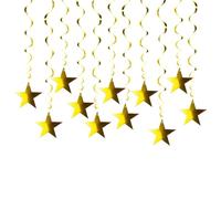 Star Party Decors Festival Golden Star Hanging Ornamento Elegante Decorazione per Natale Laurea