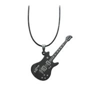 Star pendant, retro punk rock guitar layered necklace, women and men, bar party jewelry(Guitar)
