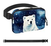 Star Polar Bear-1693 - Marsupio a tracolla per uomo e donna, borsa da cintura per viaggi, casual, passeggiate, corsa, escursionismo, ciclismo, multicolore, 4 x 23 x 15 cm, Multicolore,