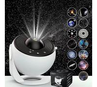 Star Projector - Luce notturna con rotazione a 360° con immagine HD Galaxy, lucernario 12 in 1 per camera da letto